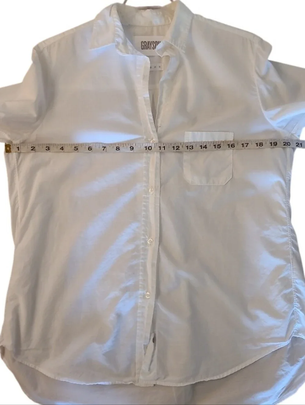 Grayson By Frank &Eileen The Hero 100% Cotton Button Down Top White - Picture 14 of 16